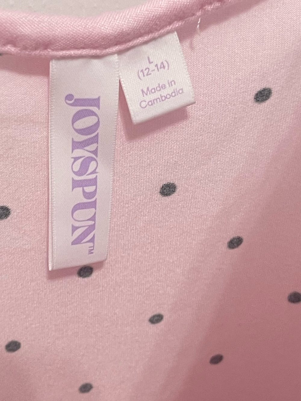 Pink Polka-Dot Lace-Trim Slip Chemise - Picture 3 of 10
